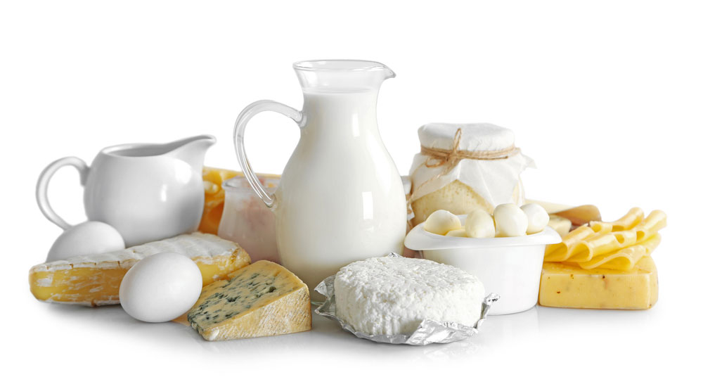 A selection of dairy products