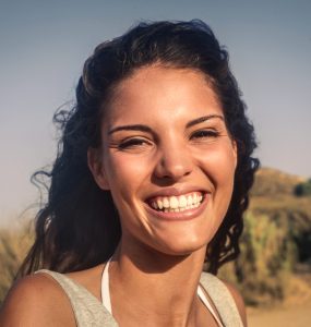 Close up of happy woman smiling