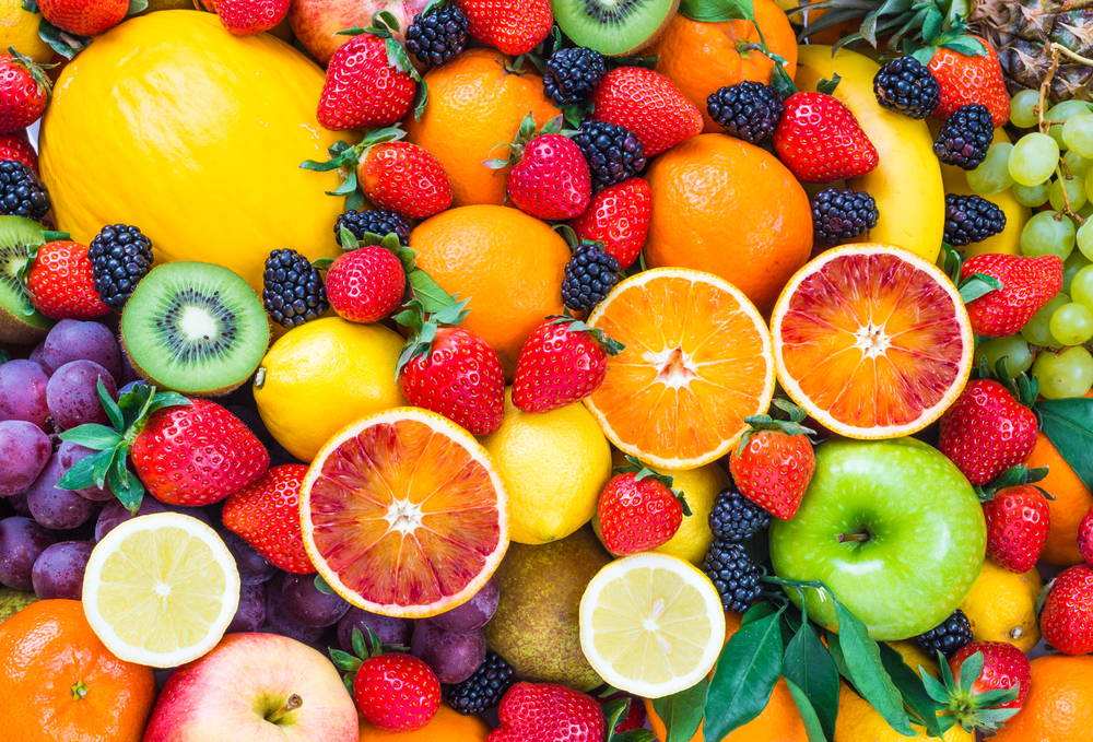 A range of fruits