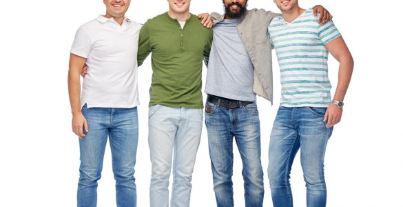 Group of men smiling to represent men's health