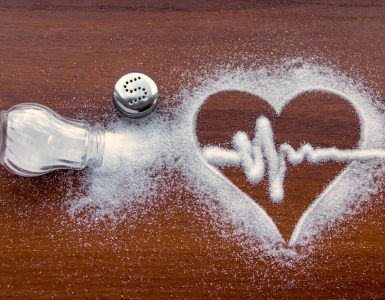 Salt making the shape of a heart